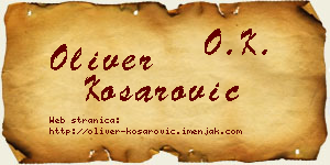 Oliver Košarović vizit kartica